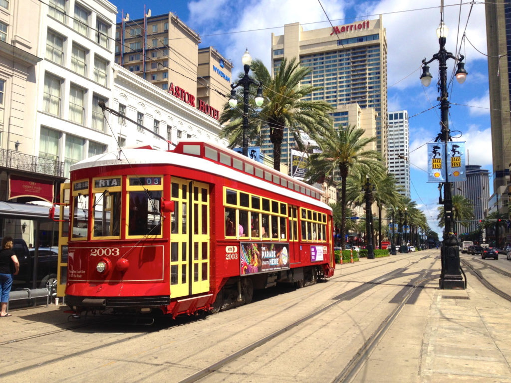 Canal Streetcar in New Orleans Louisiana USA